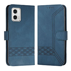 Funda de Cuero Cartera con Soporte Carcasa YX4 para Motorola Moto G53j 5G Azul