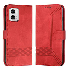 Funda de Cuero Cartera con Soporte Carcasa YX4 para Motorola Moto G53j 5G Rojo