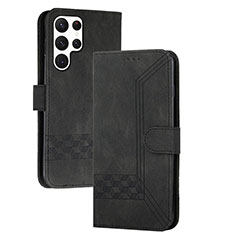 Funda de Cuero Cartera con Soporte Carcasa YX4 para Samsung Galaxy S24 Ultra 5G Negro