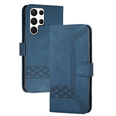 Funda de Cuero Cartera con Soporte Carcasa YX4 para Samsung Galaxy S25 Ultra 5G Azul