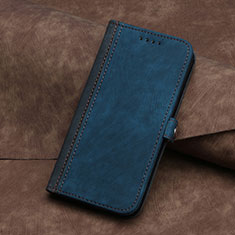 Funda de Cuero Cartera con Soporte Carcasa YX5 para Apple iPhone 15 Azul