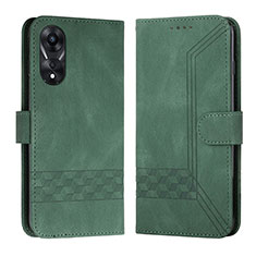 Funda de Cuero Cartera con Soporte Carcasa YX5 para Oppo A18 Verde