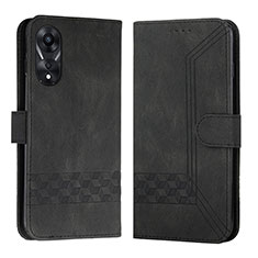 Funda de Cuero Cartera con Soporte Carcasa YX5 para Oppo A38 Negro