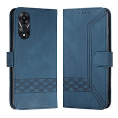 Funda de Cuero Cartera con Soporte Carcasa YX5 para Oppo A58 4G Azul