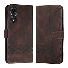 Funda de Cuero Cartera con Soporte Carcasa YX5 para Oppo A78 4G Marron