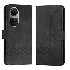 Funda de Cuero Cartera con Soporte Carcasa YX5 para Oppo Reno10 5G Negro