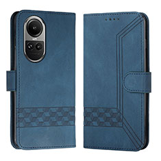 Funda de Cuero Cartera con Soporte Carcasa YX5 para Oppo Reno10 Pro 5G Azul