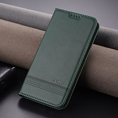 Funda de Cuero Cartera con Soporte Carcasa YZ1 para Apple iPhone 15 Pro Verde