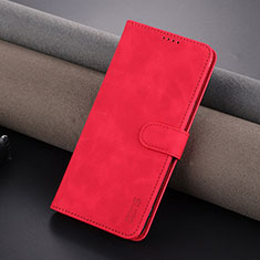 Funda de Cuero Cartera con Soporte Carcasa YZ1 para Huawei Honor 80 5G Rojo