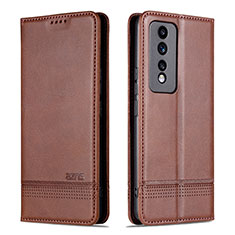 Funda de Cuero Cartera con Soporte Carcasa YZ1 para Huawei Honor 80 GT 5G Marron