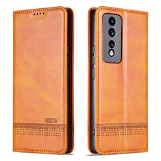 Funda de Cuero Cartera con Soporte Carcasa YZ1 para Huawei Honor 80 GT 5G Marron Claro