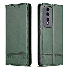 Funda de Cuero Cartera con Soporte Carcasa YZ1 para Huawei Honor 80 GT 5G Verde