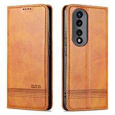 Funda de Cuero Cartera con Soporte Carcasa YZ1 para Huawei Honor 90 5G Marron Claro