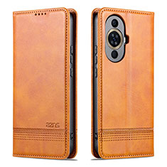 Funda de Cuero Cartera con Soporte Carcasa YZ1 para Huawei Nova 11 Pro Marron Claro