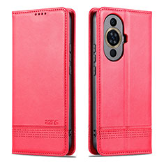 Funda de Cuero Cartera con Soporte Carcasa YZ1 para Huawei Nova 11 Ultra Rosa Roja