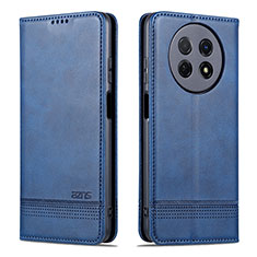 Funda de Cuero Cartera con Soporte Carcasa YZ1 para Huawei Nova Y91 Azul