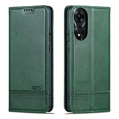 Funda de Cuero Cartera con Soporte Carcasa YZ1 para Oppo A78 4G Verde