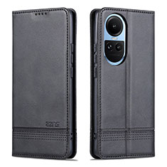 Funda de Cuero Cartera con Soporte Carcasa YZ1 para Oppo Reno10 5G Negro