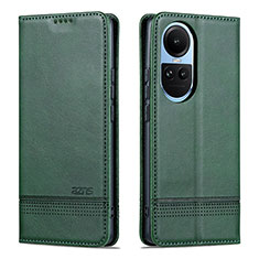 Funda de Cuero Cartera con Soporte Carcasa YZ1 para Oppo Reno10 5G Verde