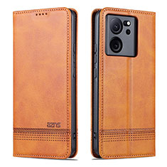 Funda de Cuero Cartera con Soporte Carcasa YZ1 para Xiaomi Mi 13T 5G Marron Claro