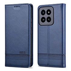 Funda de Cuero Cartera con Soporte Carcasa YZ1 para Xiaomi Mi 14 5G Azul