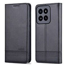 Funda de Cuero Cartera con Soporte Carcasa YZ1 para Xiaomi Mi 14 5G Negro