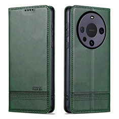 Funda de Cuero Cartera con Soporte Carcasa YZ2 para Huawei Mate 60 Pro+ Plus Verde