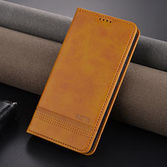 Funda de Cuero Cartera con Soporte Carcasa YZ2 para Xiaomi Mi 14 5G Marron Claro