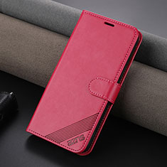 Funda de Cuero Cartera con Soporte Carcasa YZ3 para Apple iPhone 14 Plus Rosa Roja