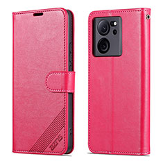 Funda de Cuero Cartera con Soporte Carcasa YZ3 para Xiaomi Mi 13T 5G Rosa Roja