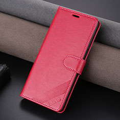 Funda de Cuero Cartera con Soporte Carcasa YZ4 para Huawei Honor 90 Pro 5G Rosa Roja