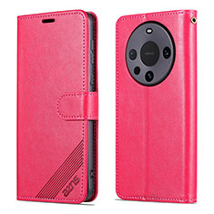 Funda de Cuero Cartera con Soporte Carcasa YZ4 para Huawei Mate 60 Pro+ Plus Rosa Roja