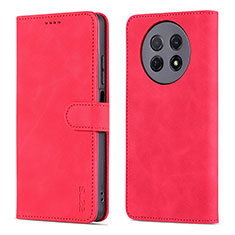 Funda de Cuero Cartera con Soporte Carcasa YZ4 para Huawei Nova Y91 Rojo