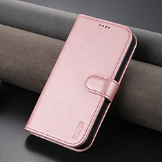 Funda de Cuero Cartera con Soporte Carcasa YZ5 para Apple iPhone 15 Pro Max Oro Rosa