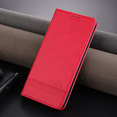 Funda de Cuero Cartera con Soporte Carcasa YZ5 para Huawei Mate 60 Pro+ Plus Rosa Roja