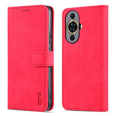 Funda de Cuero Cartera con Soporte Carcasa YZ5 para Huawei Nova 11 Pro Rosa Roja