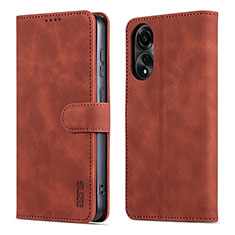 Funda de Cuero Cartera con Soporte Carcasa YZ5 para Oppo A78 4G Marron