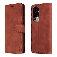 Funda de Cuero Cartera con Soporte Carcasa YZ5 para Oppo Reno10 Pro+ Plus 5G Marron