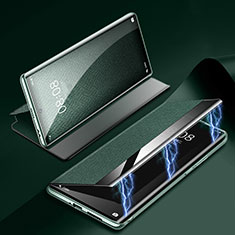 Funda de Cuero Cartera con Soporte Carcasa Z01 para Huawei P60 Verde