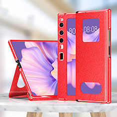 Funda de Cuero Cartera con Soporte Carcasa ZL1 para Huawei Mate Xs 2 Rojo