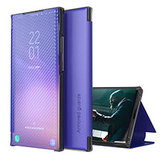 Funda de Cuero Cartera con Soporte Carcasa ZL1 para Samsung Galaxy A21s Morado