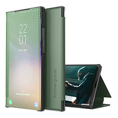 Funda de Cuero Cartera con Soporte Carcasa ZL1 para Samsung Galaxy F12 Verde