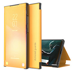 Funda de Cuero Cartera con Soporte Carcasa ZL1 para Samsung Galaxy F62 5G Amarillo