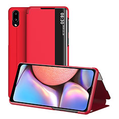 Funda de Cuero Cartera con Soporte Carcasa ZL1 para Samsung Galaxy M01s Rojo