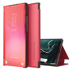 Funda de Cuero Cartera con Soporte Carcasa ZL1 para Samsung Galaxy M02 Rojo