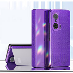 Funda de Cuero Cartera con Soporte Carcasa ZL2 para Huawei Honor Magic V 5G Morado