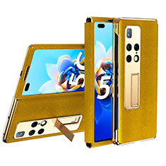 Funda de Cuero Cartera con Soporte Carcasa ZL2 para Huawei Mate X2 Oro