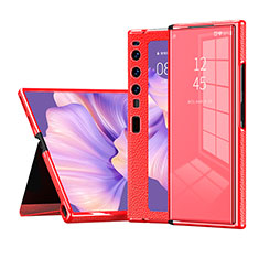 Funda de Cuero Cartera con Soporte Carcasa ZL2 para Huawei Mate Xs 2 Rojo