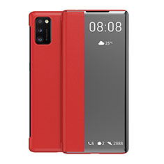 Funda de Cuero Cartera con Soporte Carcasa ZL2 para Samsung Galaxy A41 Rojo