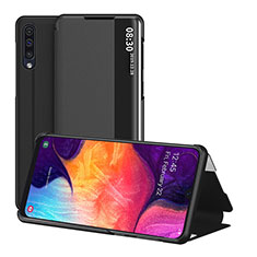 Funda de Cuero Cartera con Soporte Carcasa ZL2 para Samsung Galaxy A50S Negro